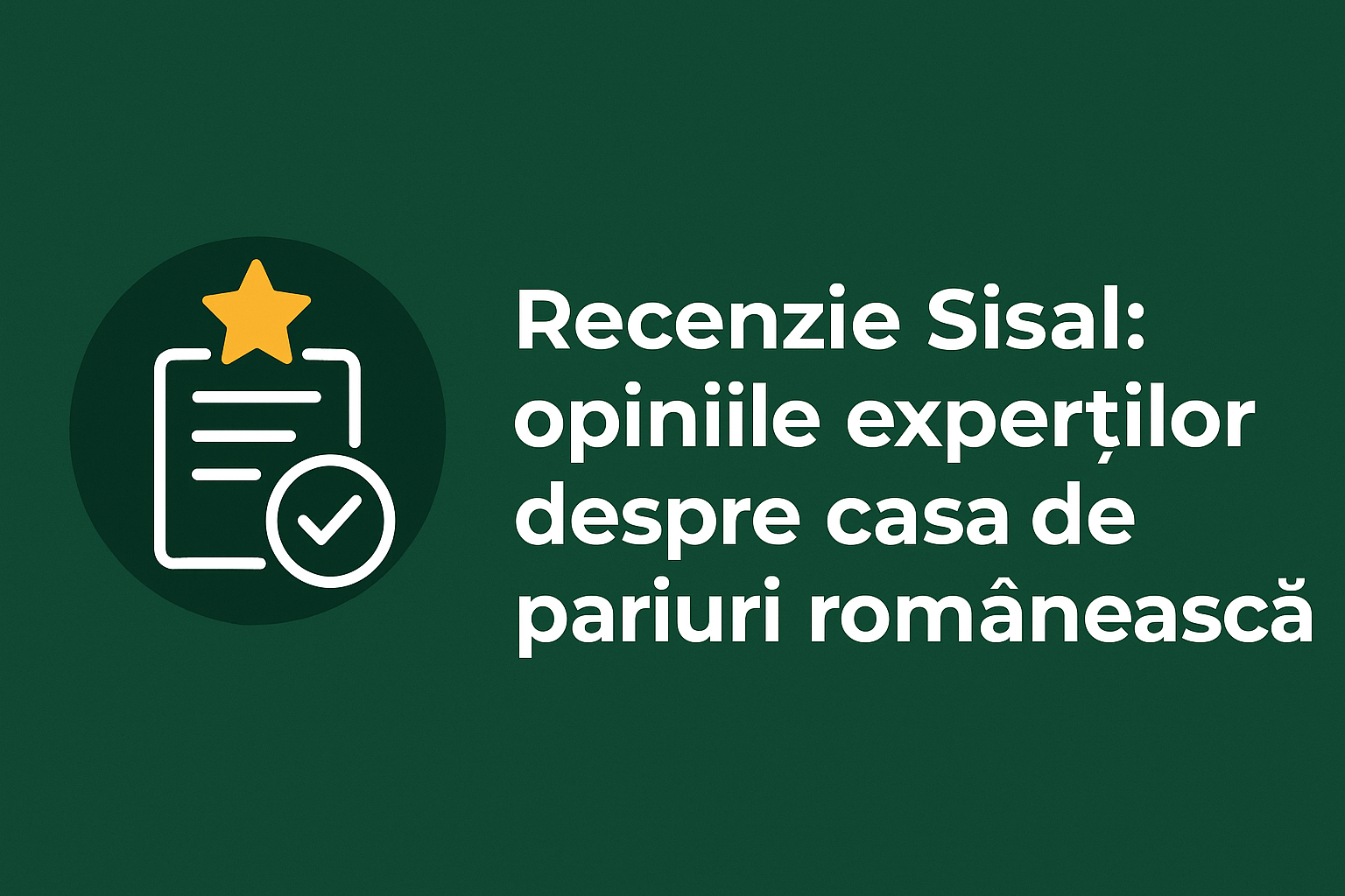 Recenzie Sisal: opiniile experților despre casa de pariuri românească